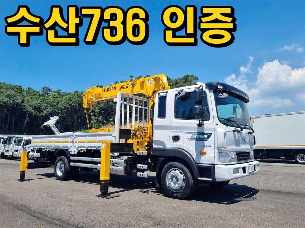 21년형 수동 카고크레인 크레인 5톤 중고화물차