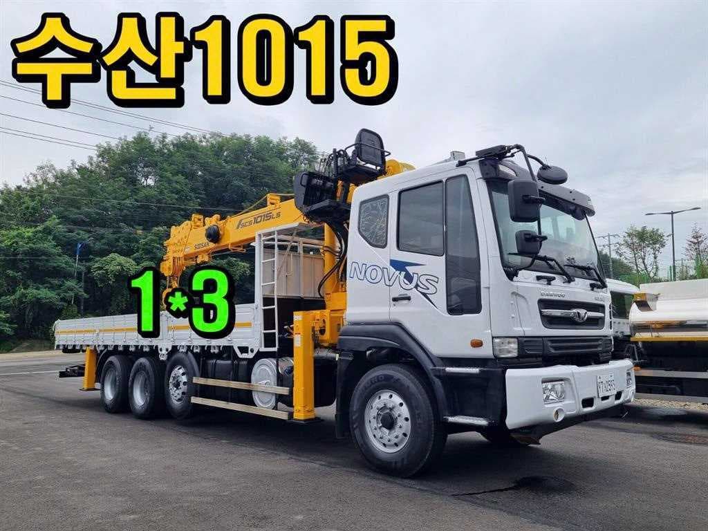 14년형 타타대우 노부스 수동 카고크레인 크레인 5톤 8.13m 중고화물차