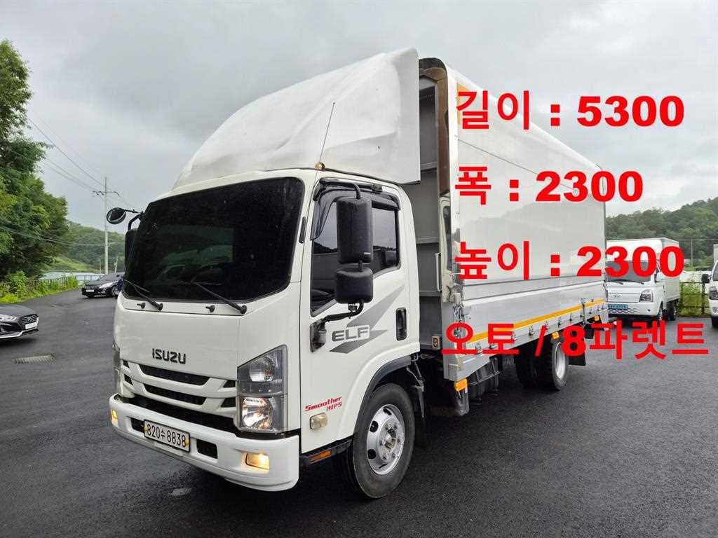18년형 이스즈 오토 윙바디 3.5톤 5.3m 광폭 중고화물차